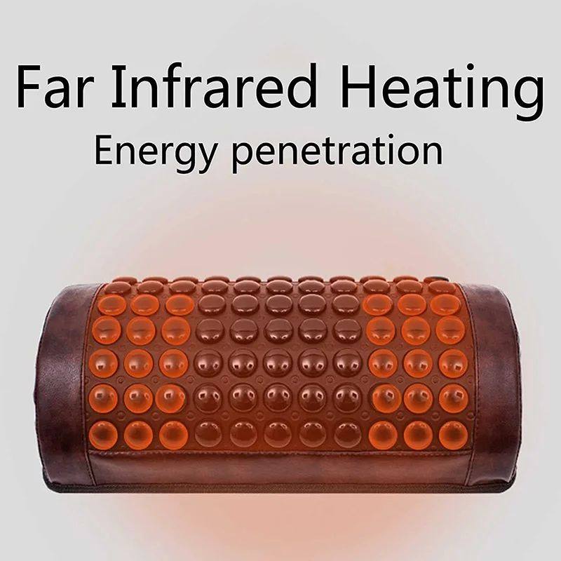 Jade Tourmaline Heating Pillow Far Infrared Heated Massage B - 图0
