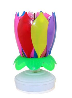 Velas rotativas do lótus para bolos de aniversário Cool Bi