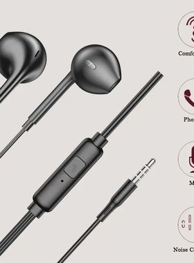 3.5mm Wired Headphones In Ear Headset Wired Earphones with M