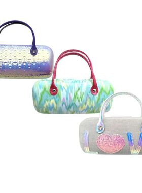 Portable PU Cartoon Eye Glasses Case para mulheres e crian?a
