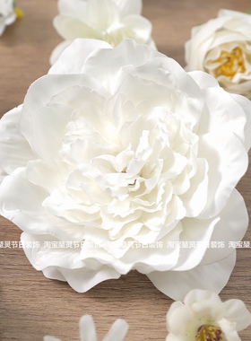 白色系仿真花朵玫瑰汉服头饰发夹