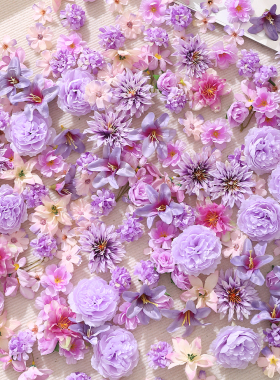 紫色绢花仿真花DIY材料包