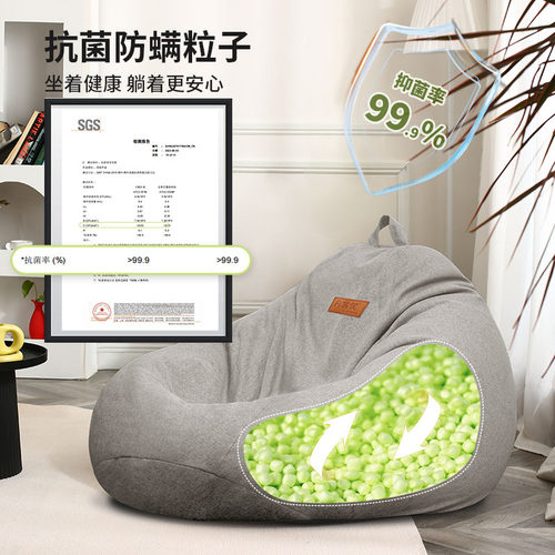 豆袋懒人沙发可躺可睡阳台单人榻榻米客厅小沙发小户型出租屋躺椅 - 图1