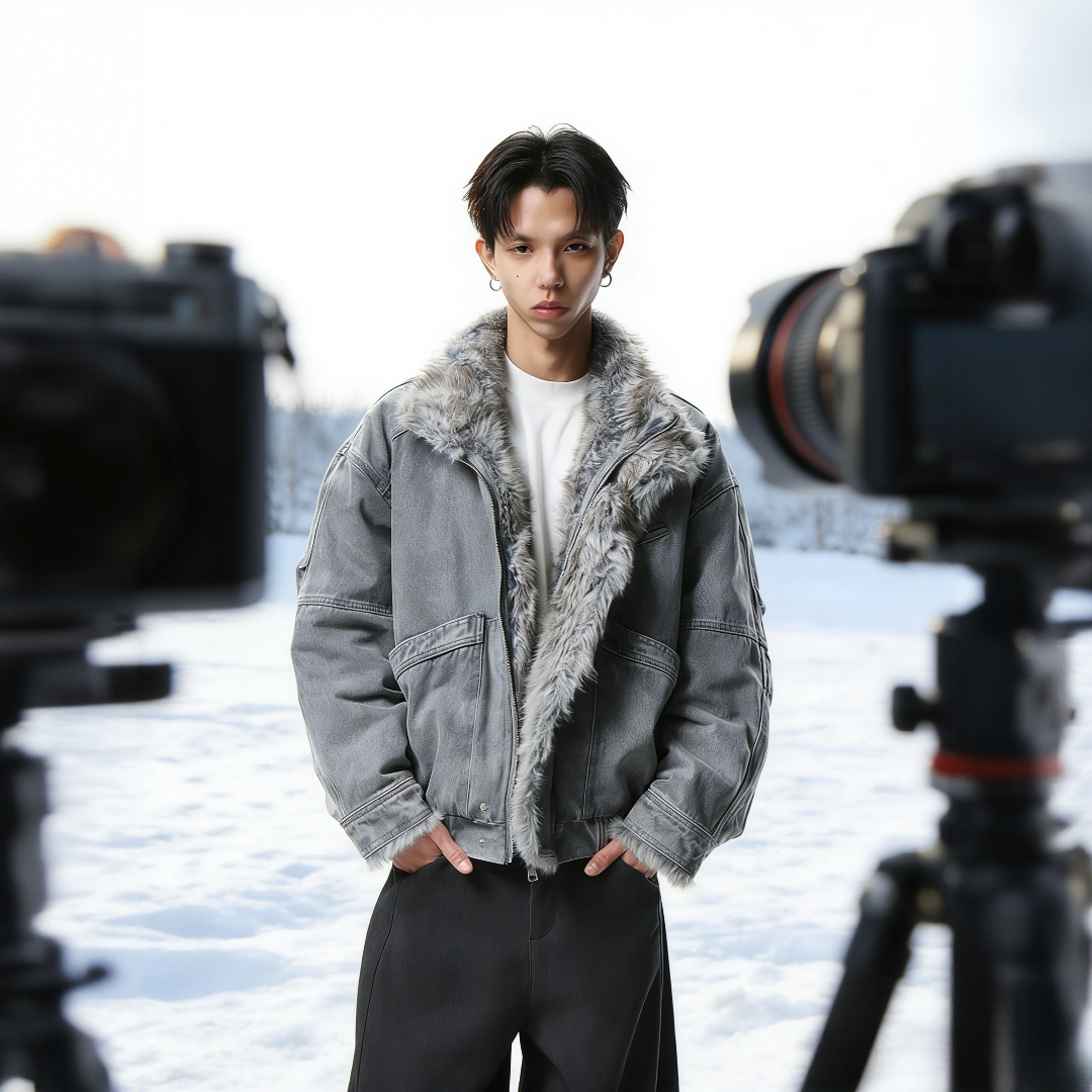 PMET「丹宁雕冕」座山雕毛领牛仔外套 重磅水洗加厚保暖工装外套,淘宝优惠券,粉丝福利购,淘宝优惠卷