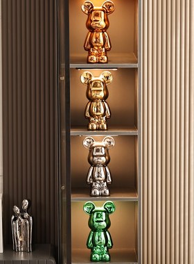 速发熊高档酒柜软装饰品轻居客厅玄关柜奢家工艺摆件