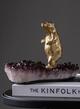 速发轻奢术档级象动物摆件欧式客厅电视柜酒柜高大感艺高装饰品工