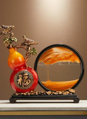 速发事事摆意柿子葫芦流沙画沙漏如件客厅电视酒柜办公室装礼乔迁