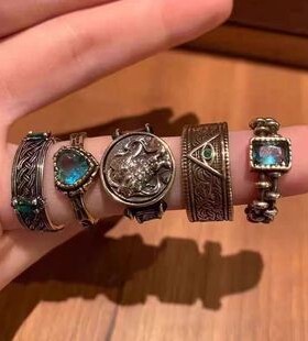 合金复古暗黑系戒指戒指/指环