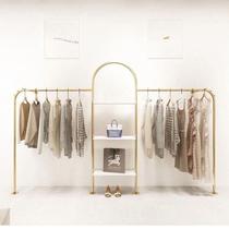 Hanging Hanger Rack Landing Clothes Hanger Leaning Against Wall Upper Wall Display Shelf Womens Clothing Store Brief Middle Island Landing Show Shelf