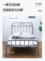 Stainless Steel Thickened single Double beds Home Bed Rental House Modern Simple Reinforced Bracket Bed Iron Art Large Bed