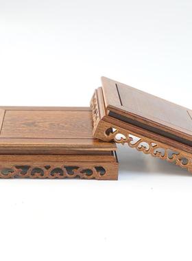 佛龛底座鸡翅木方台木质摆件珠宝首饰架文玩玉器展示道具底座