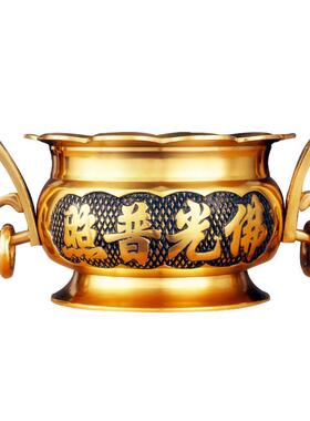 NQW佛仿具摆件耳双铜炉香铜家用供奉线香香插供佛香炉财神古檀香