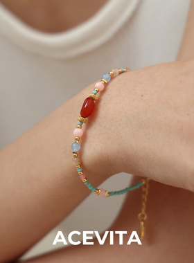 高雅蓝松石新中式时尚感手链串珠