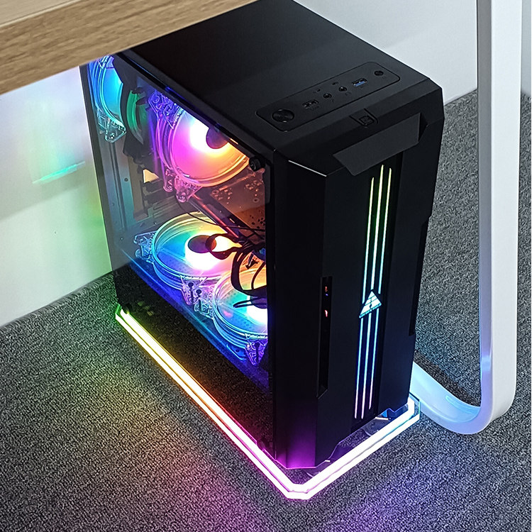 Customized acrylic main chassis bottom bracket with colored lights