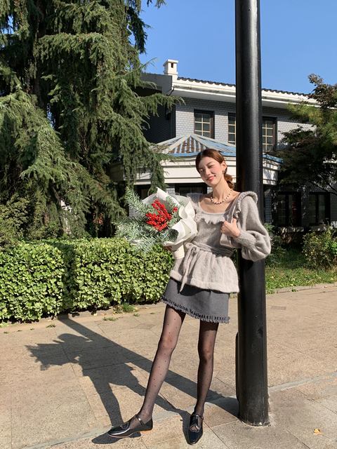 SourceWithUwool woolen skirt a line