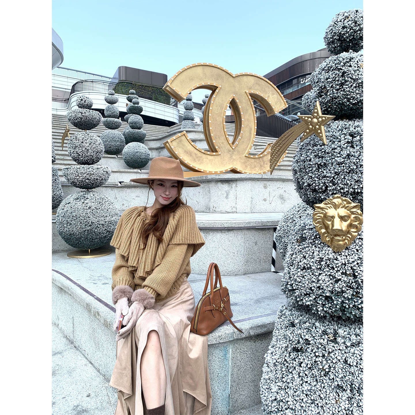 SourceWithU 月栖领地 不规则花边高克重麂皮长裙韩系半身裙女冬,淘宝优惠券,粉丝福利购,淘宝优惠卷