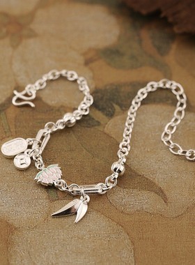 925银莲花手链女小众高级感