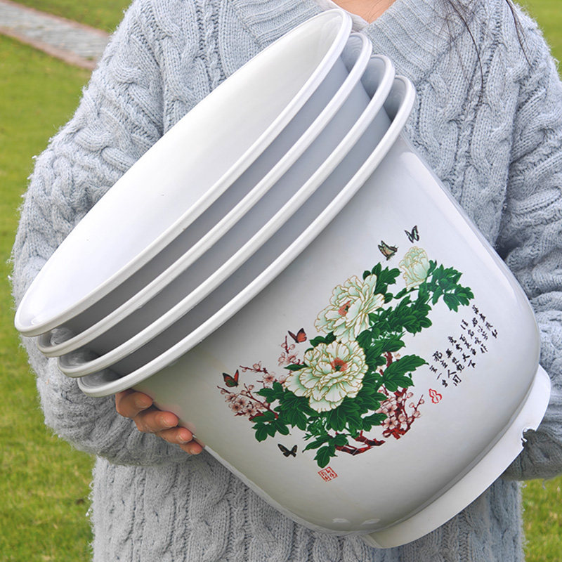 玉兰花盆新款仿陶瓷加厚耐用大号塑料简约家用客厅阳台绿植花卉盆,淘宝优惠券,粉丝福利购,淘宝优惠卷