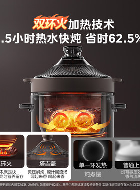 美的紫陶电炖锅65J56电砂锅炖汤