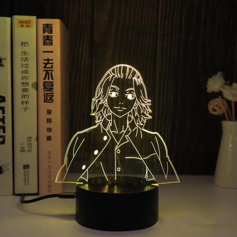 东京卍复仇者台灯Draken二次元周边动漫USB遥控立体3Dled小夜灯