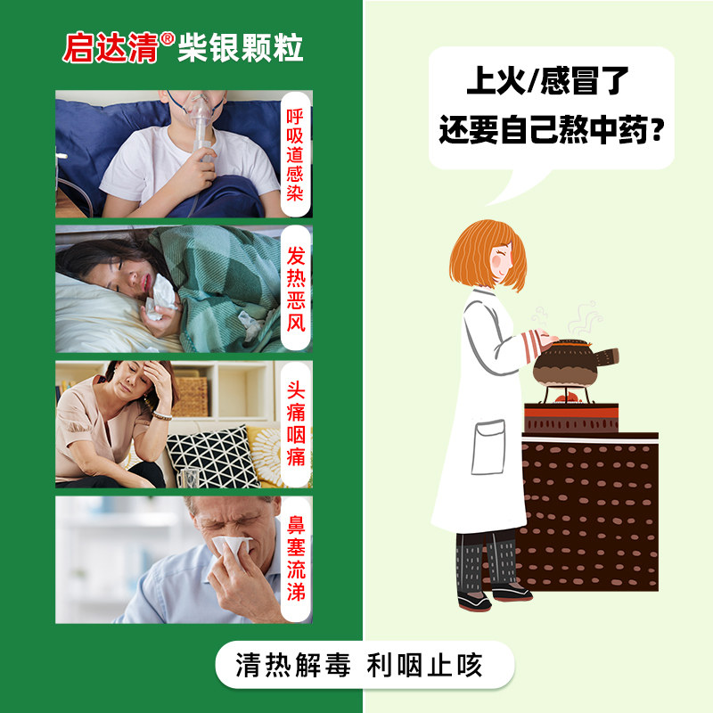 鲁南柴银颗粒清瘟清热解毒感冒药 首荟大药房解热镇痛