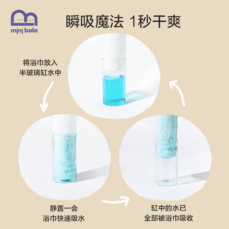 minibala带帽斗篷洗澡浴袍吸水浴巾 minibala母婴浴巾