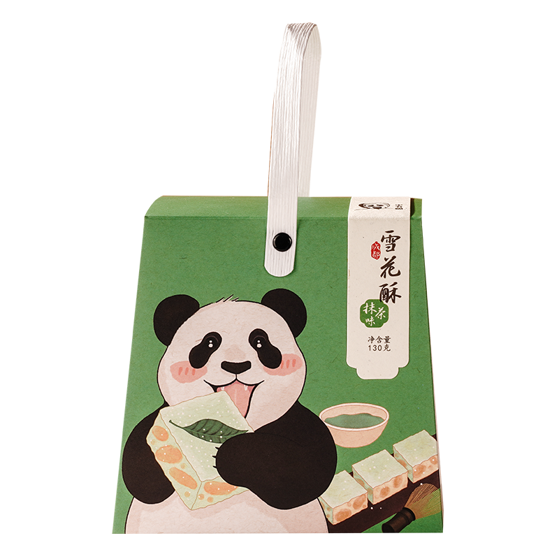 【好物体验专享】宋有福成都大熊猫糕点主题馆特色雪花酥130g礼物,淘宝优惠券,粉丝福利购,淘宝优惠卷