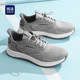 Heilan House men's shoes, middle-aged shoes, spring fashionable thick-soled running shoes, comfortable flying woven shoes, sports and casual shoes