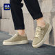 Heilan House Men's Shoes New Autumn and Winter Retro Comfortable Casual Shoes Men's Wear-Resistant Lace-Free Sneakers
