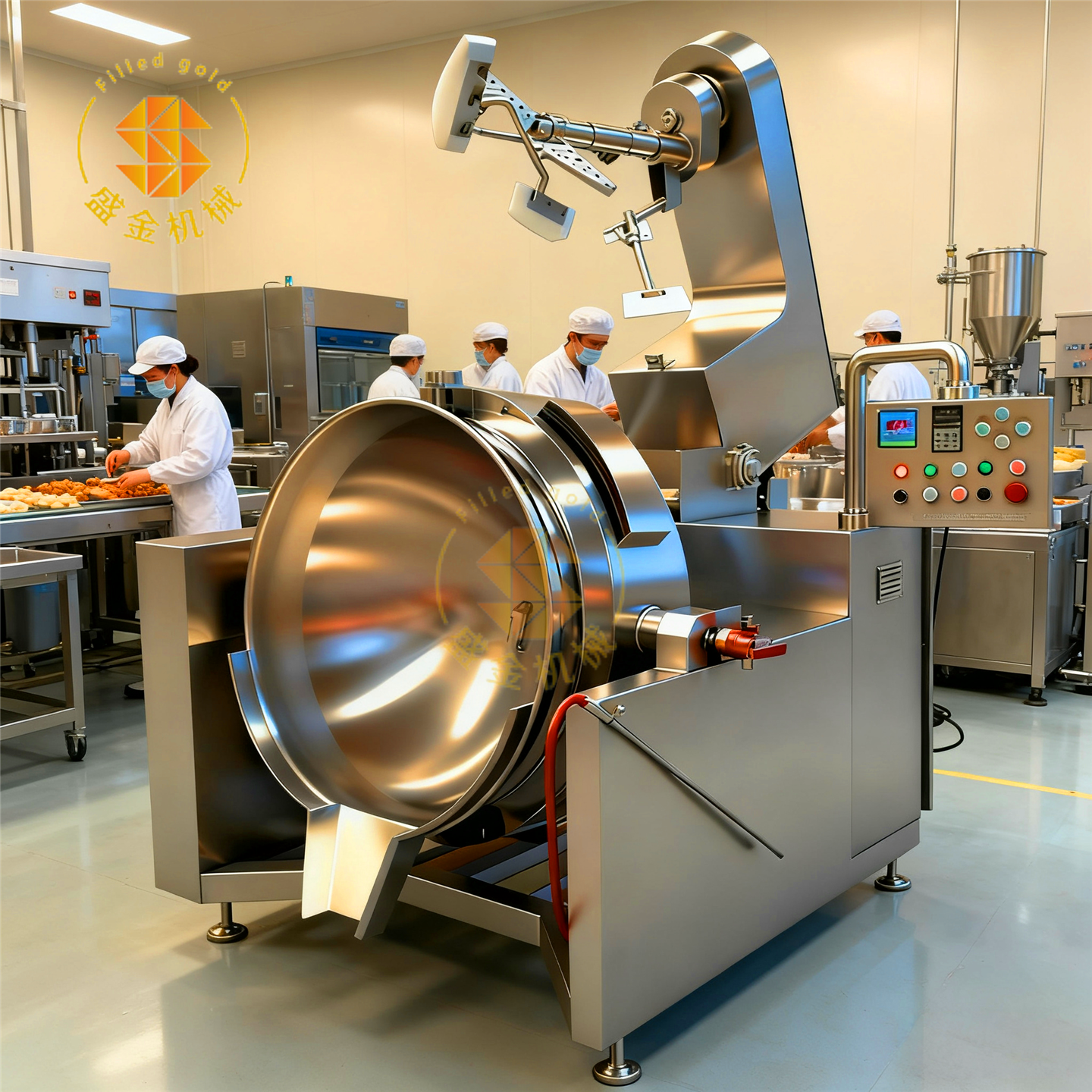 商用火锅底料底料炒料机全自动电磁油茶面粉搅拌炒锅炒肉馅熬酱机,淘宝优惠券,粉丝福利购,淘宝优惠卷