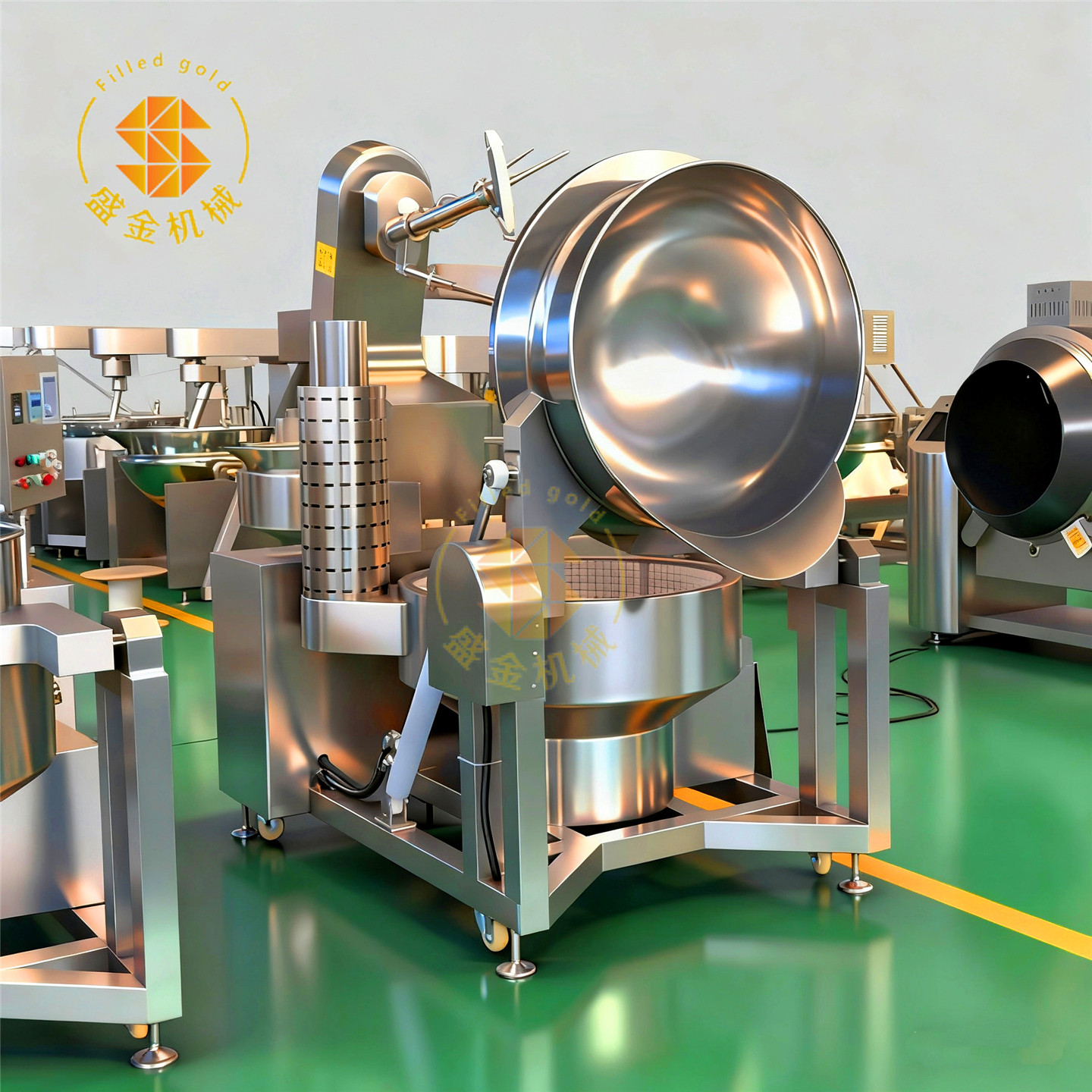 商用火锅底料底料炒料机全自动电磁油茶面粉搅拌炒锅炒肉馅熬酱机,淘宝优惠券,粉丝福利购,淘宝优惠卷