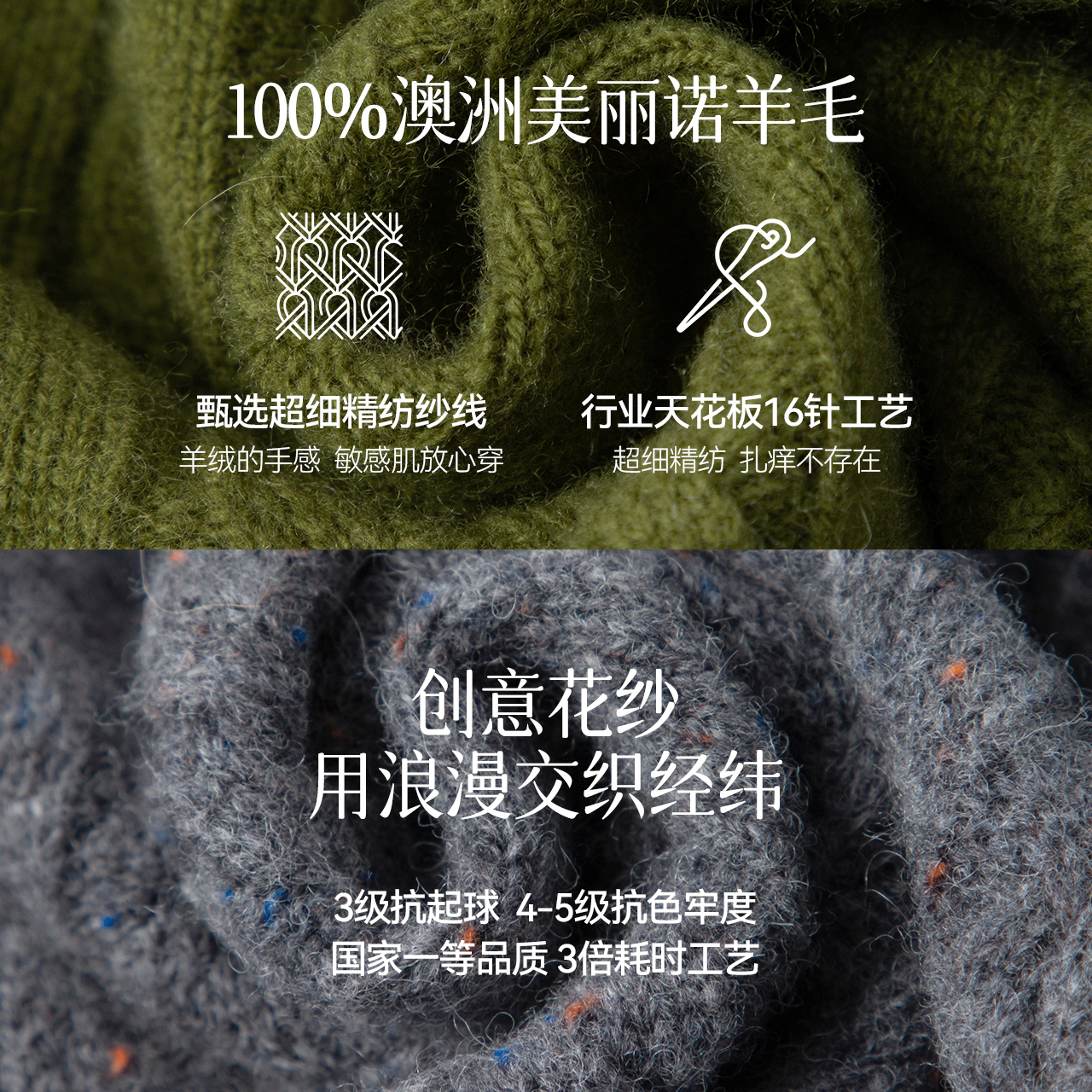 孟子义代言诗凡黎彩点绞花羊毛针织衫25秋冬新款软糯刺绣毛衣外套 - 图1