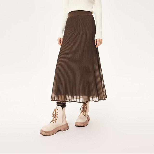 Poetry silk blended ballet style skirt mid-length gauze skirt pleated skirt for women Evely outlets store