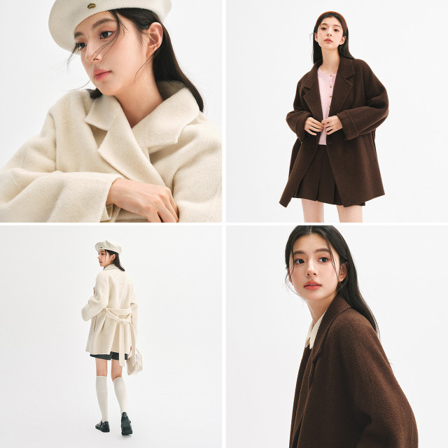 Shifanli Alpaca Blended Wool Jacket Autumn and Winter Warm Mid-Length Coat Women Evely Outlets Store