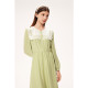 Shifanli Lace Splicing Dress Summer Baby Doll Collar Mint Mambo Tea Break Dress for Women Evely Outlets Store