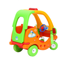 Childrens four-wheeled small caravan trolley taxiing bike Taegas Fort Playground toy car Princess Che