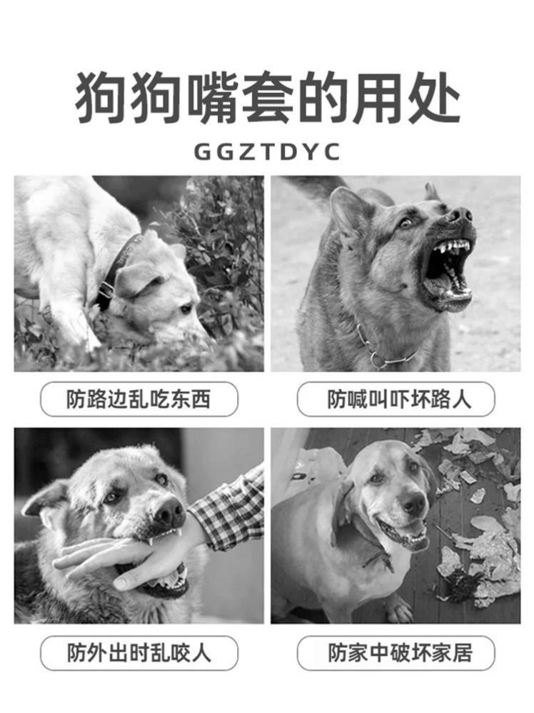 狗狗嘴套防咬叫乱吃嘴罩乱叫防舔神器小型泰迪柴犬嘴套口罩止吠器