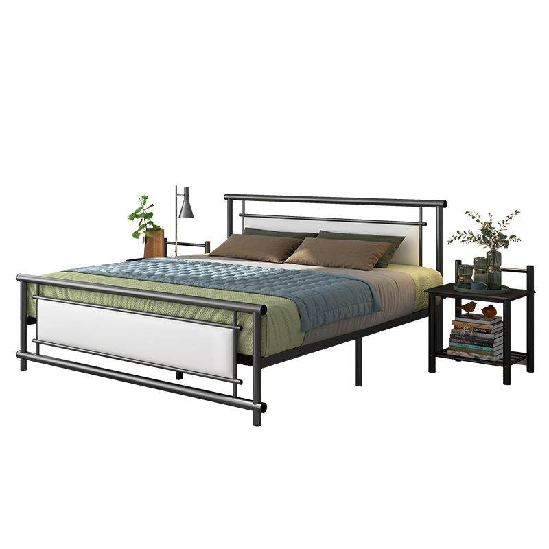 双人床1.5米小户型单人床钢木床1.8主卧铁床铁艺床学生床床铺极简,淘宝优惠券,粉丝福利购,淘宝优惠卷