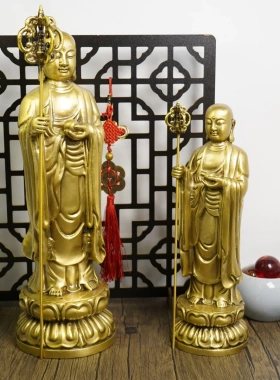 多吉缘仿古摆地藏像摆件九华山地佛藏王像摆件家居装饰工艺品地藏