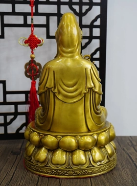 多吉缘纯柳枝净玉瓶坐莲观铜像世神摆件室内寺庙观音音菩萨供奉摆