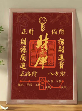 2025爆款招财紫气东来加好运相框