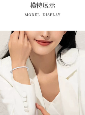 999纯银卷草纹闭口手镯女磨砂实心花朵民族风素圈足银镯子送礼物