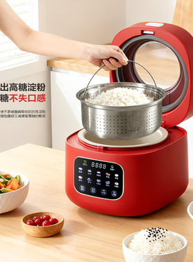 【官方】HYUNDAI电饭锅3L0氟珐琅钛金釜内胆加热降糖电饭煲