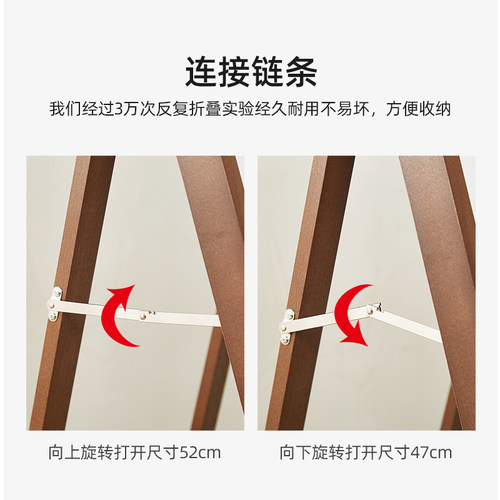 北欧实木穿衣镜全身落地镜女生卧室家用镜子壁挂立式镜显瘦试衣镜 - 图2