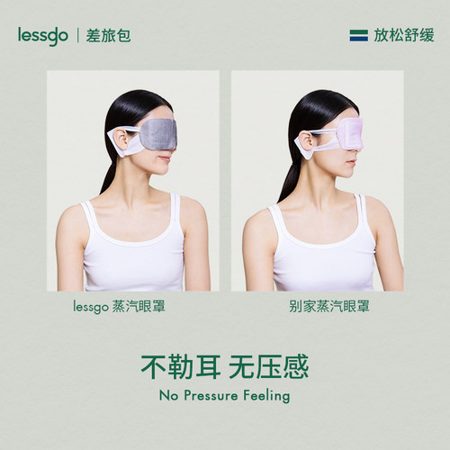lessgo发热蒸汽眼罩缓解眼疲劳热敷遮光护眼助睡眠蒸气罩无香专用 - 图3