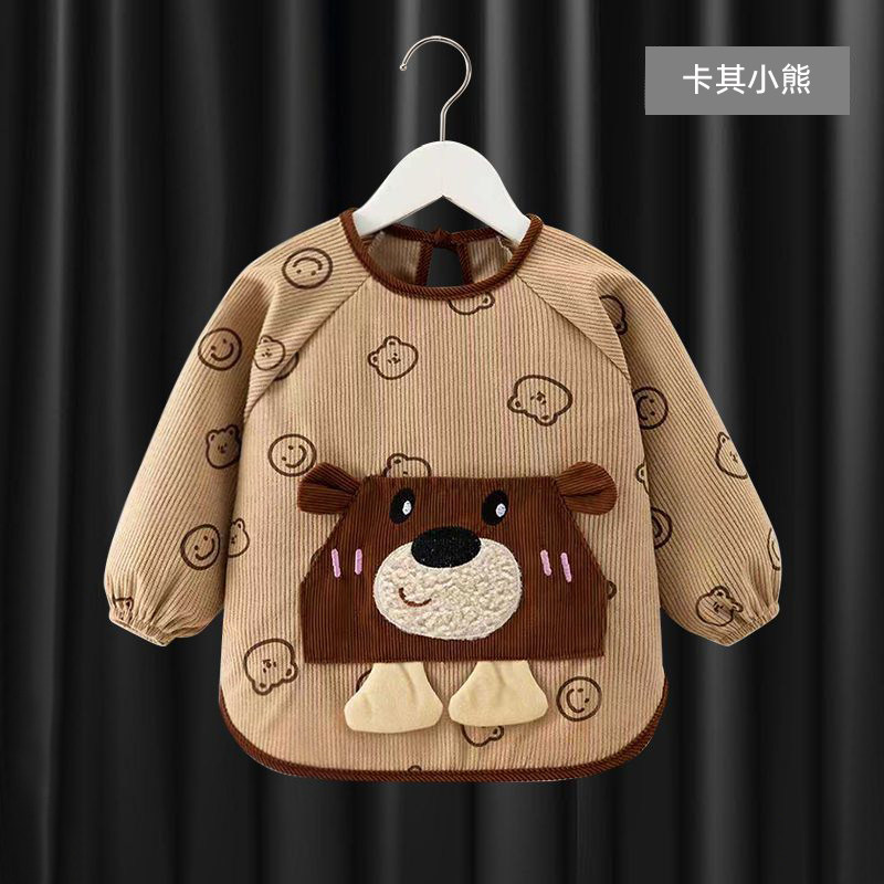 儿童反穿罩衣防水防脏男女宝宝吃饭围兜小孩画画围裙秋冬外套护衣,淘宝优惠券,粉丝福利购,淘宝优惠卷