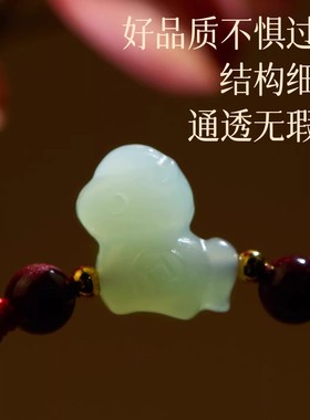 2026马年本命年和田玉小马红绳手链女款生肖马红色手绳新年女礼物