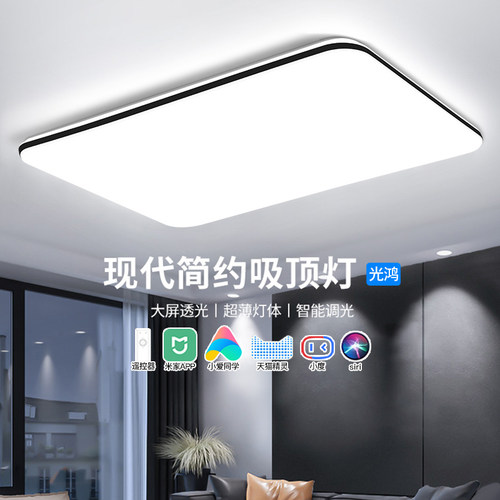 雷士照明吸顶灯现代简约客厅主灯大气灯具超薄新款led卧室灯套餐 - 图0