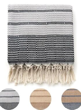 Modern simple cotton blanket large size 130*180CM with tasse