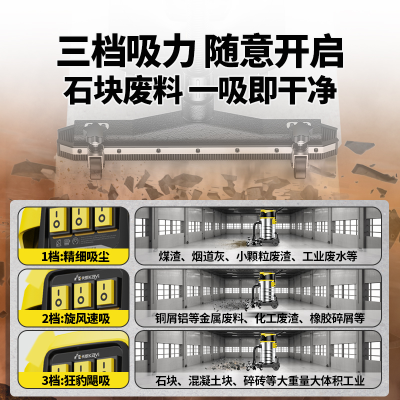 吸尘器工业商用大功率大吸力大型工厂车间洗车专用强力吸水吸尘机